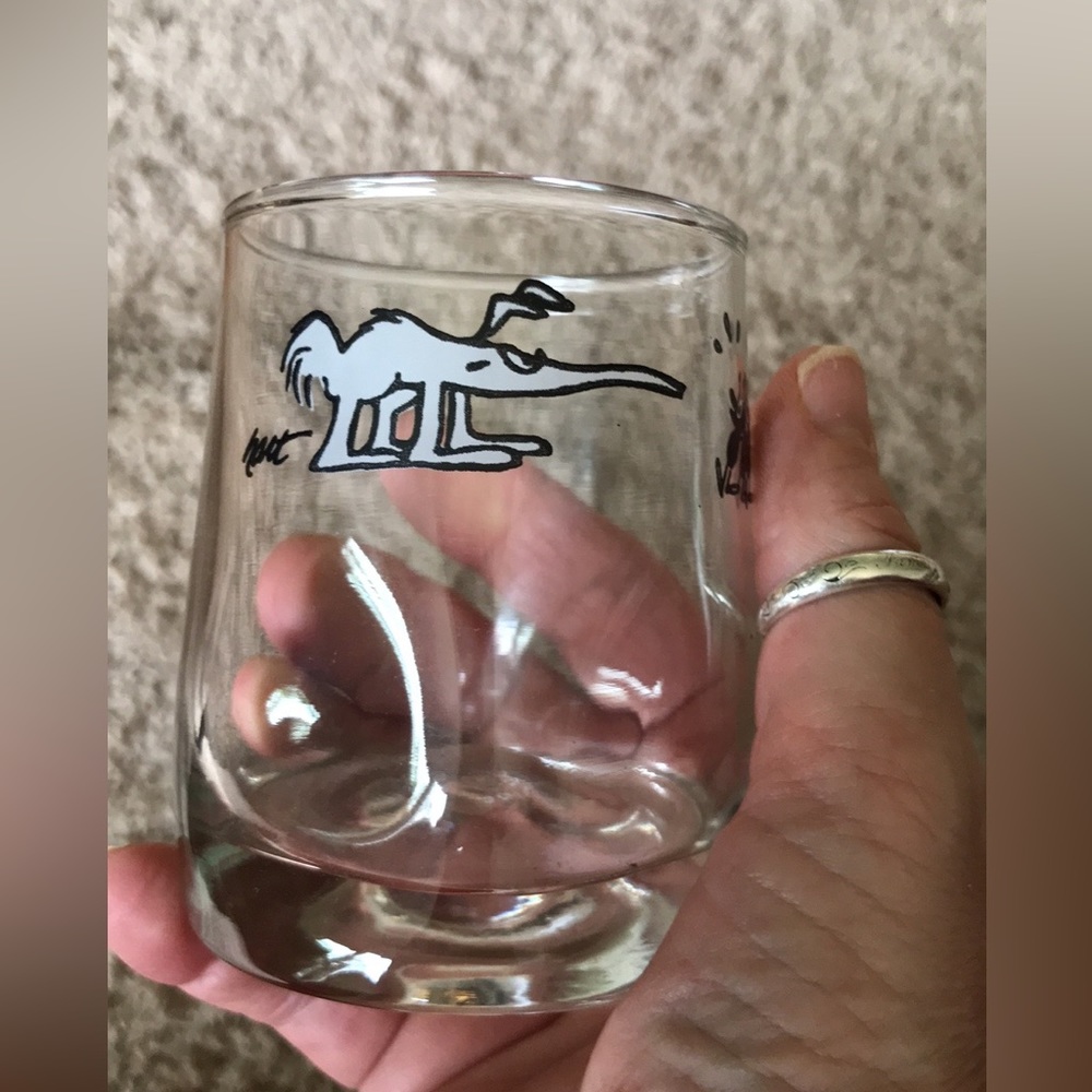 Set of 6 vintage BC comics Anteater Zot and ants juice or rocks glasses EUC